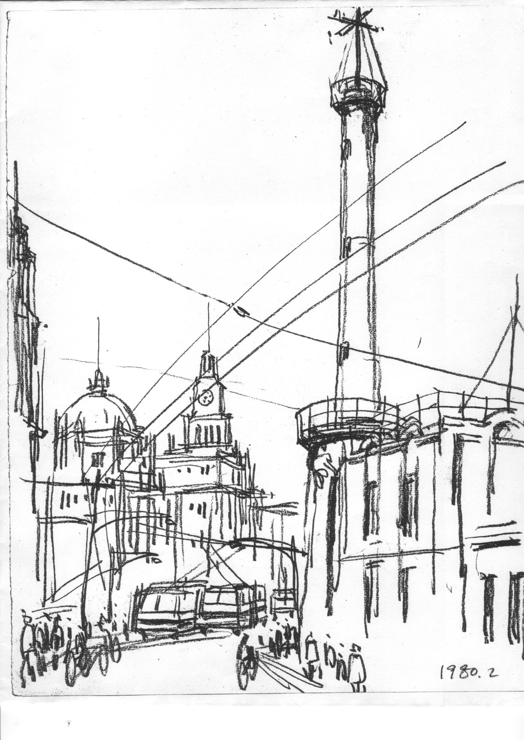 The Bund, Shanghai — sketch by Arlen Ye